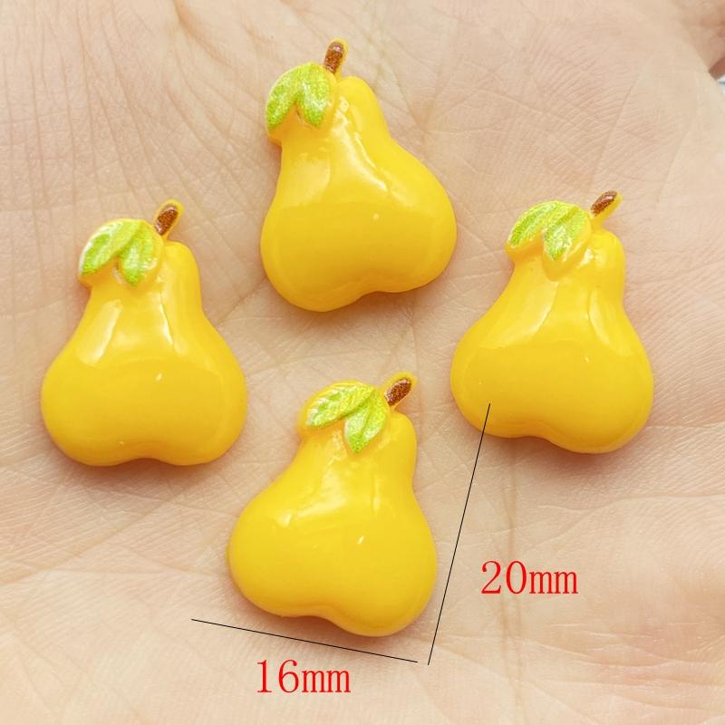 20Pcs Kawaii Cute Mixed Mini Fruit Series FlatBack Resin Cabochons Scrapbooking DIY Jewelry Craft Decoration Accessories G59