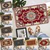 Classic Bohemian Retro Printing Non-Slip Waterproof Doormat Easy Clean Entrance Floor Mat Home Decor Durable Very Fashionable