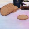 Cork Round Wooden Coasters Set Coffee Cup Mat Drink Tea Pad Placemats Wine Table Mats Decor  (No Box)