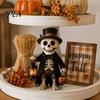 Small Apartment Ornaments Lighted Vintage Patchwork Ghost Figurine with LED Lantern, Rustic Farmhouse Halloween Figurine, Decorative Fall Figurines