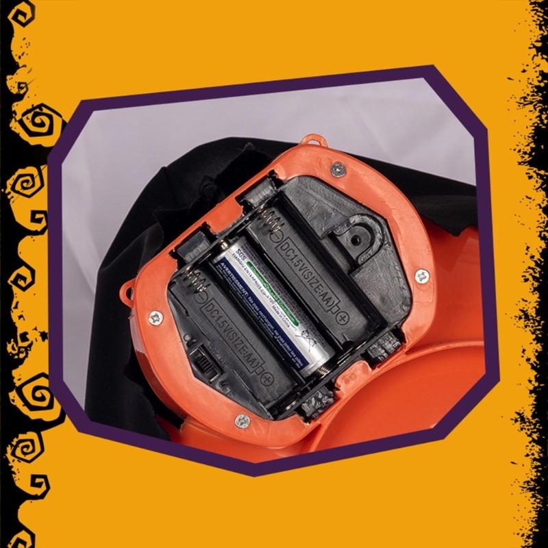 Gruseliger Skelett Süßigkeitenhalter Süßigkeitenschale mit leuchtenden roten Augen und beweglichen Teilen für Halloween-Dekorationen