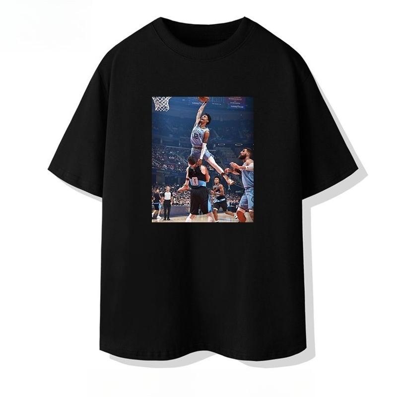 

Autumn and Winter European and American Heavy Cotton Star Scene Printing T-shirt 2025 New Men s and Women s Comfortable T-shirt 4XL