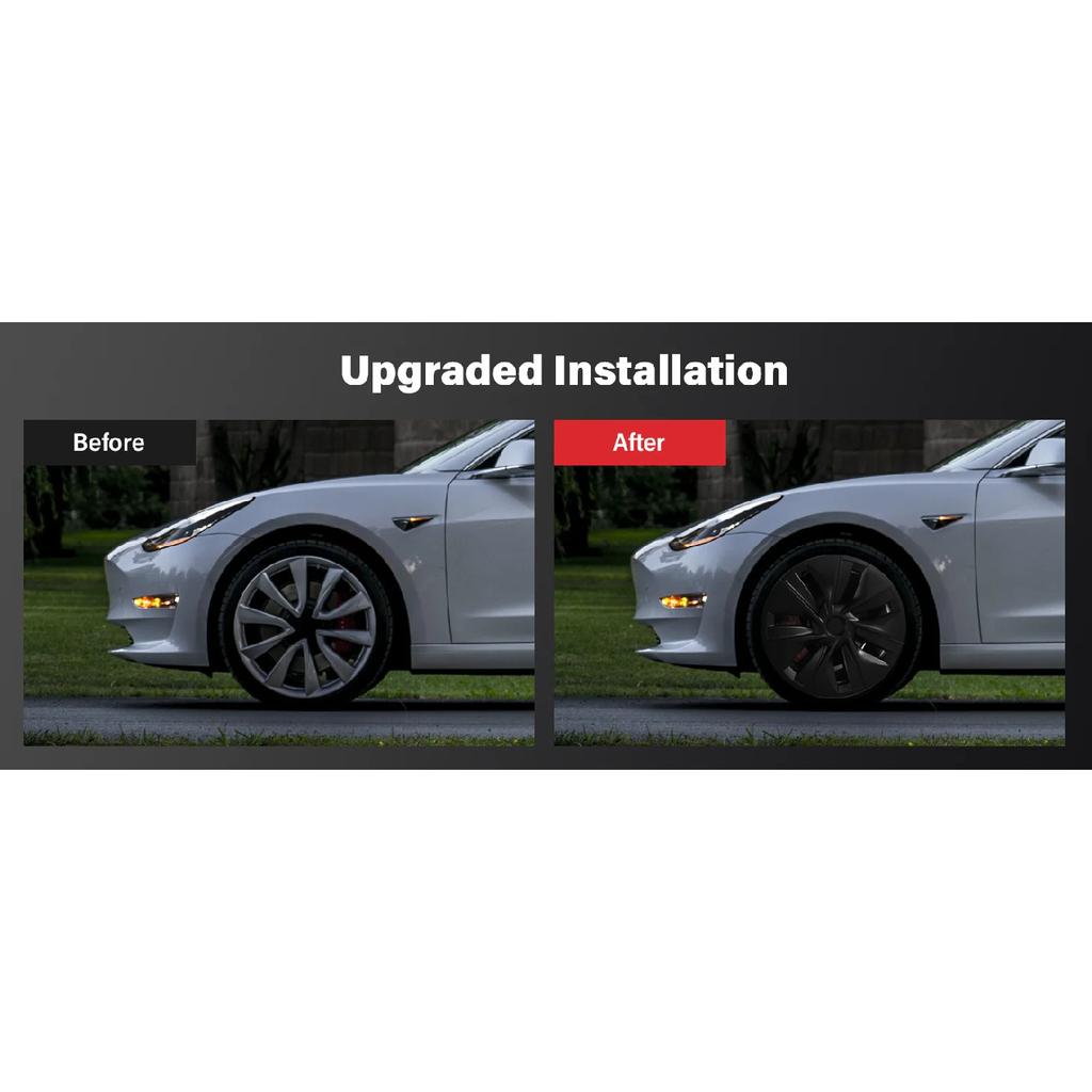 Matte Black 19 Inch Wheel Covers for Tesla Model Y 2021-2024 Hubcaps Tesla Model Y Accessories 2024