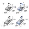 4Pcs 90 Degree USB3.0 Adapter Right Angled USB A Male To Female Converter Extender Connector for PC Laptop Expansion