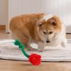 Rose Flower Dog Toy Plush Squeaky Interactive Chew Toy Small Medium Dogs Soft Plush Flower Squeaky Puppy Toy