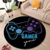 Multiple Sizes Game controller Print Round Rugs for Living Room Bedroom Floor Mats Kids Room Household Carpet Home Decor