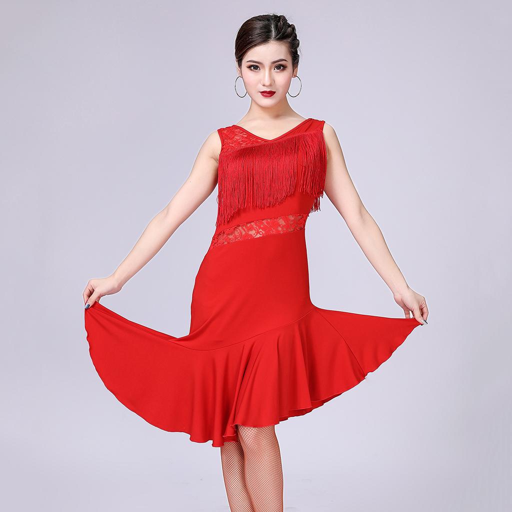 1 Piece Latin For Women Girls Tassel Tango Costume