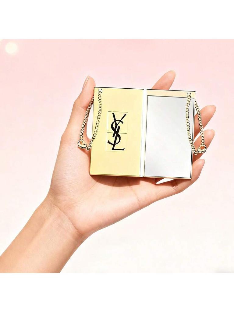 YSL Gold Chain Compact Mirror, an Essential Item for Touch-ups On the Go.
