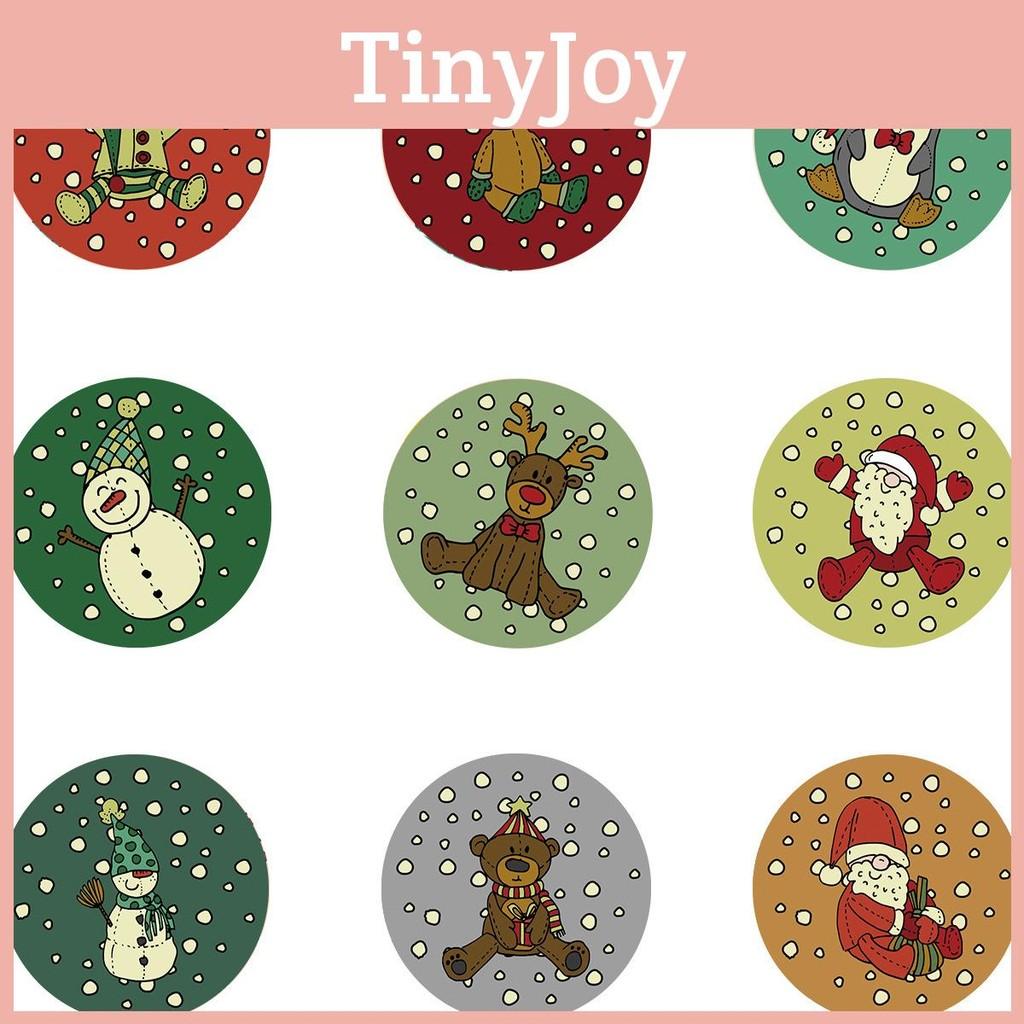 Adhesive Self Christmas Sticker With Santa And Reindeer For Gift Bag Decor Party