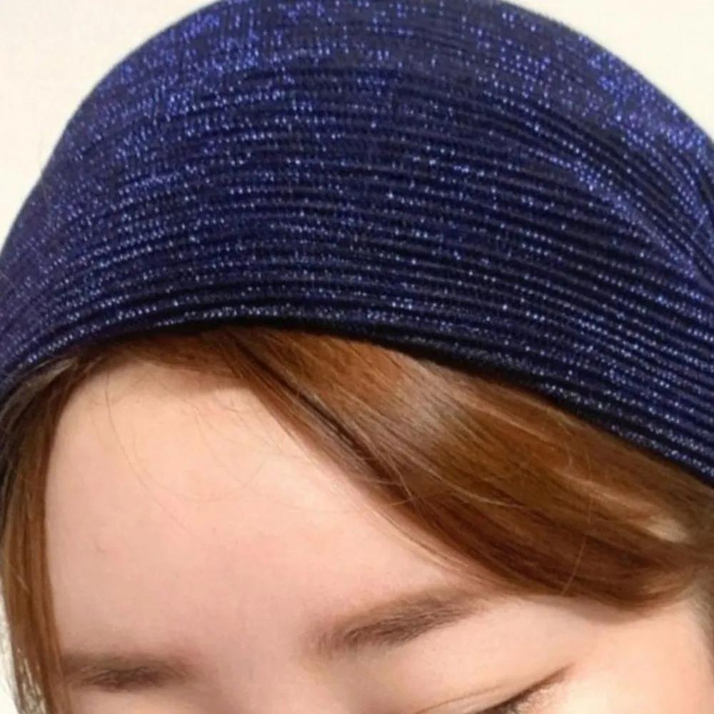 Flyaway hair taming, pain-free wide ribbed hair headband, retro wide band 13cm Gray Pearl