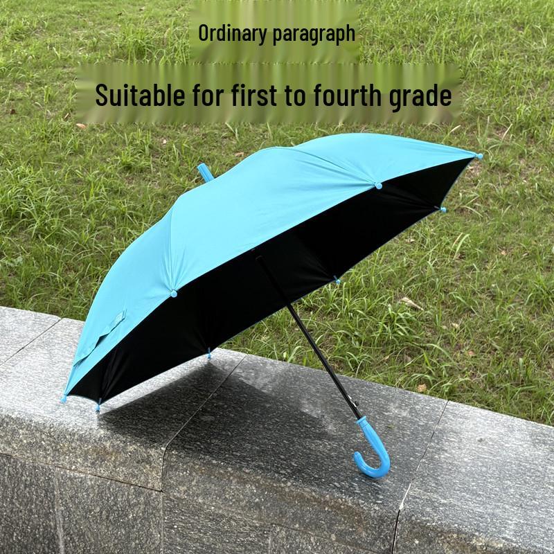 Children's Waterproof Rainbow Umbrella: Solid Color, Fresh Style, Sunscreen, Automatic, Long Handle