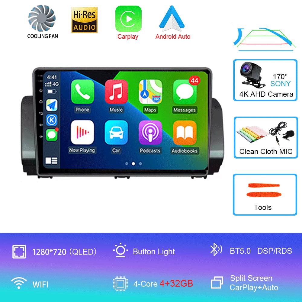 For Renault Sandero 2021 Car Radio Stereo Multimedia Video Player Navigation GPS CarPlay SWC 9" IPS DSP WIFI BT Android 14 Auto