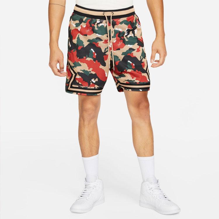 Jordan Flight Heritage Diamond Camo Mesh Breathable Sport Shorts Men Shorts Maize DC7414-245
