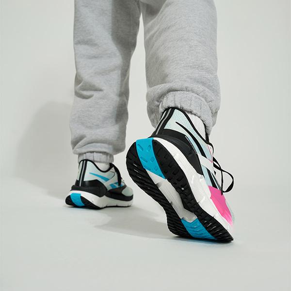 Reebok FloatZig Symmetros Chalk Laser Pink Women Sneakers White Bold-Cyan 100206638