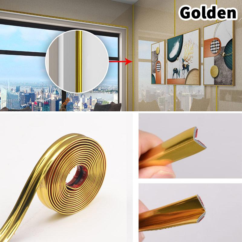 5 Rolls × 5M PVC Self-Adhesive Wall Corner Guard - Protective Trim Edge Molding for Walls, Windows, Tables, Countertops & Frames