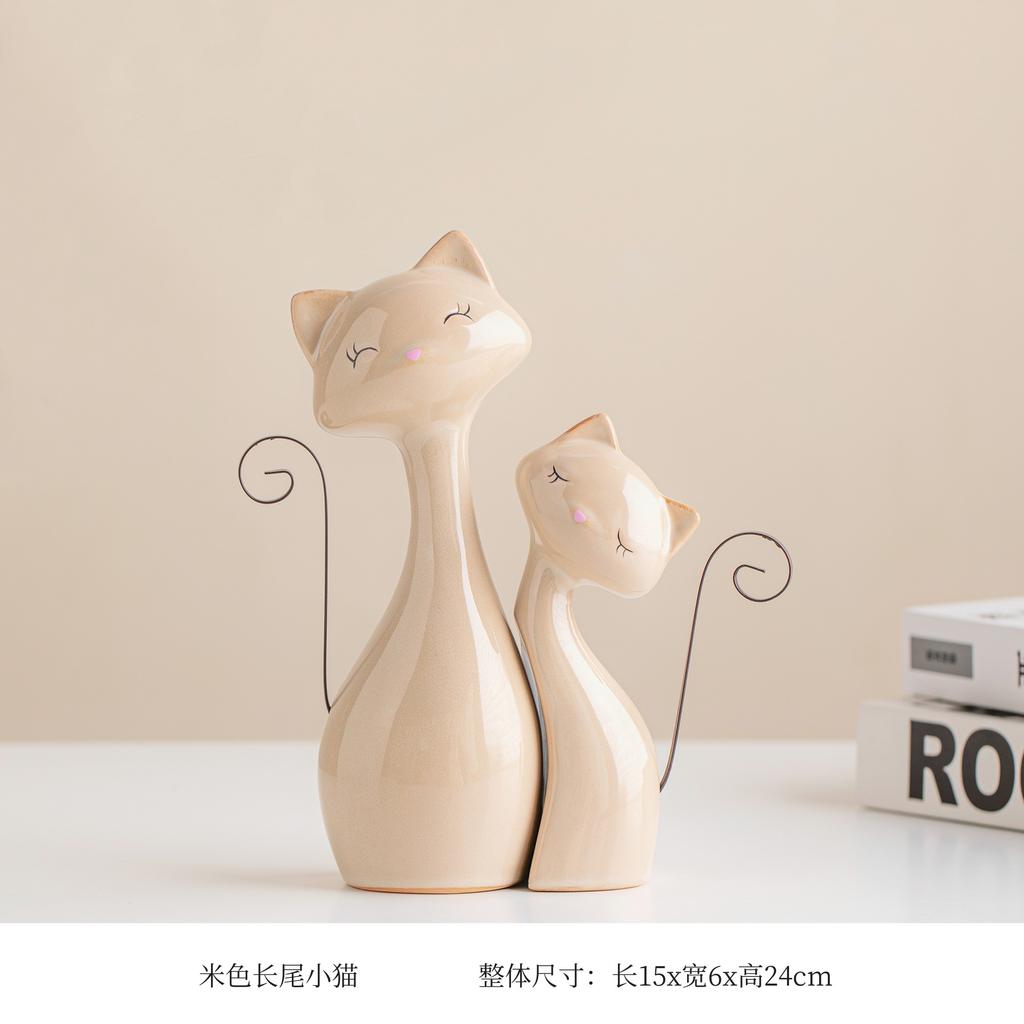 Jingdezhen Creative Ceramic Ornament Desktop Simplicity Niche Cute Porcelain Living Room High End Small Decoration