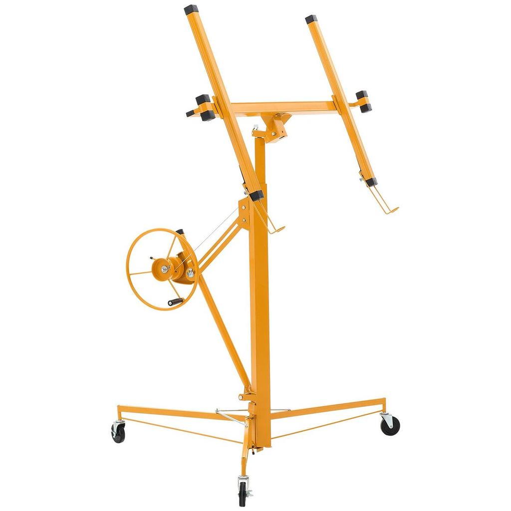 3353mm Gipskartonheber, Robuster 68 kg Sheetrock Heber mit Verstellbarem Teleskoparm, Feststellbaren Rädern, Gipskarton Heber Plattenheber Hebewerkzeuge Ideal