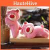 Adorable Pink Bear Plush Keychain Cute Stuffed Animal With Soft Short Plush