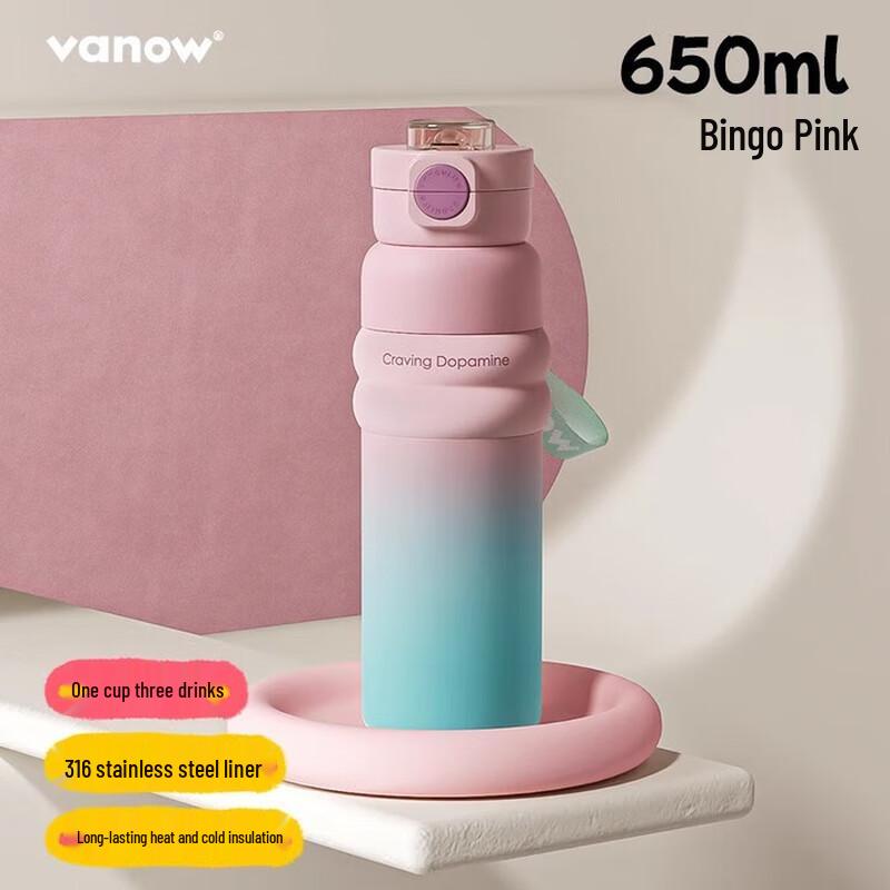 Vanow Unisex Stainless Steel Insulated Sports Bottle