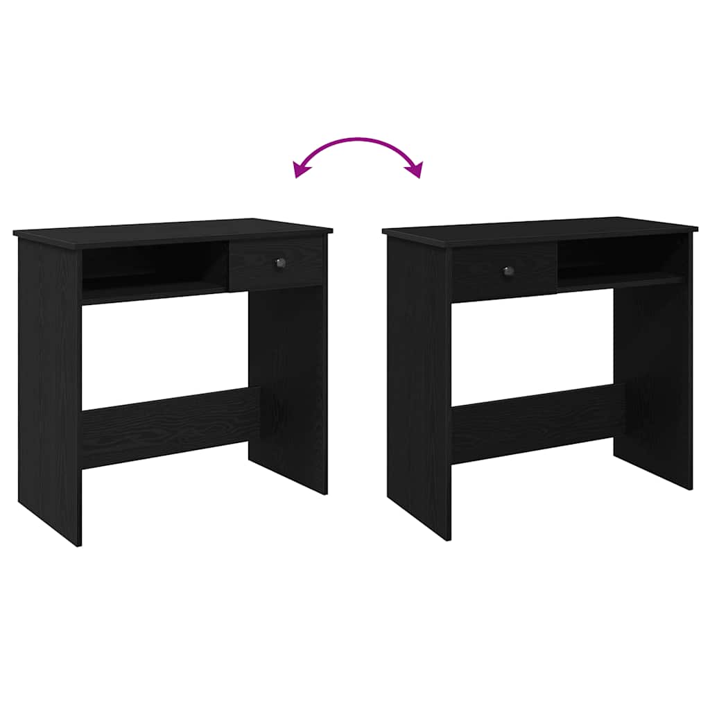 Vidaxl Desk, Black, 80X40X75 Cm, Wood-Based Material