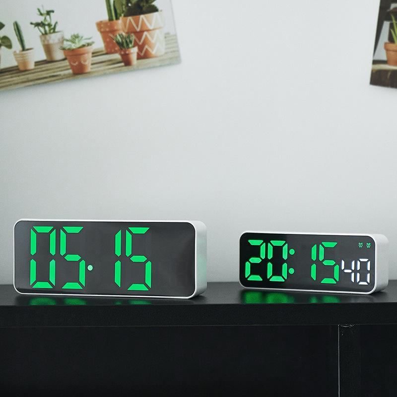 Mini Multifunctional Electronic Alarm Clock with Temperature Display, Large 2806/Small 2807 - Bedside Model