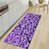 1Pcs Lotus Pattern Floor Mat Modern Kitchen Polyester Rug Non-Slip Colorful Indoor Carpet, For Home Bathroom Bedroom Living Room Decor