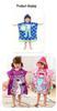 Children's Hooded Bathrobe Towel - Quick-Drying, Absorbent, for Beach, Bath, and Swimming