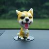 Yousheng Chien à tête qui remue Décoration de tableau de bord de voiture Ornement de chien qui hoche la tête drôle Résine Accessoires d'intérieur de voiture pour Voiture Bureau