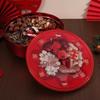Rotating Nut and Candy Box with Lid – Multi-Compartment Fruit Tray for Weddings and Festivals