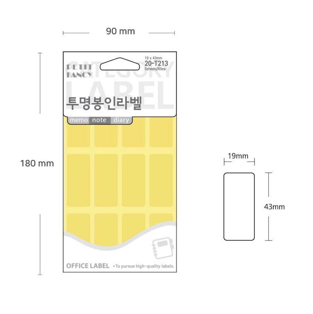 Petit Fancy Transparent Label Sticker/Security Secret Sticker(10ea Each) 9 Options/Category Label/Void Sticker