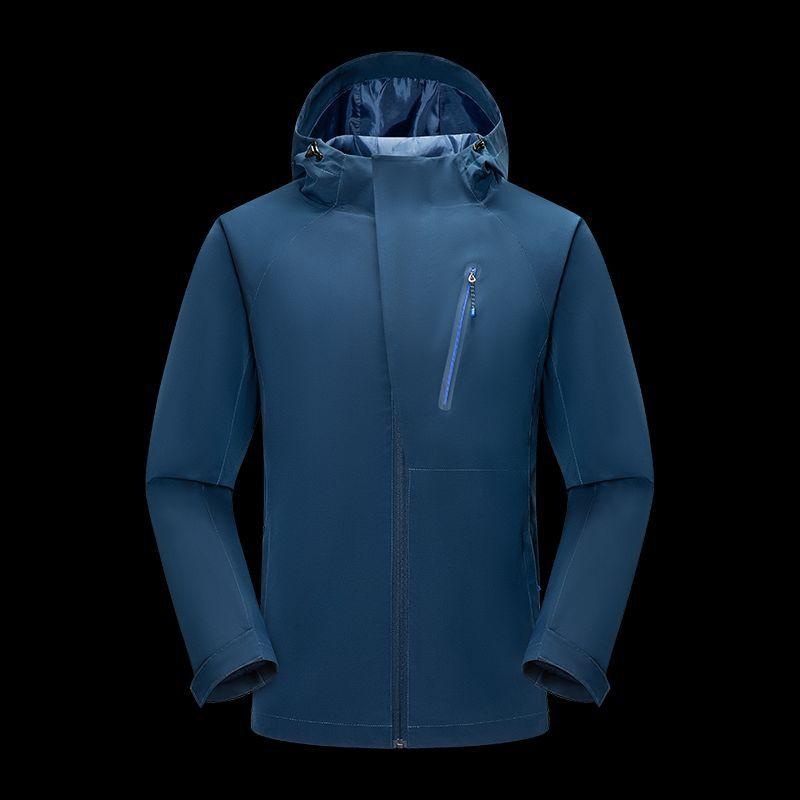 Spring and Autumn Waterproof Hooded Couple Quality Single-layer Jacket Men's and Women's Jacket Trench Coat Jacket