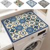 Retro-Blumenfliesen-Küchen-Abtropfmatte Arbeitsplatten-Trockenmatte Esstisch Hitzebeständige Matte