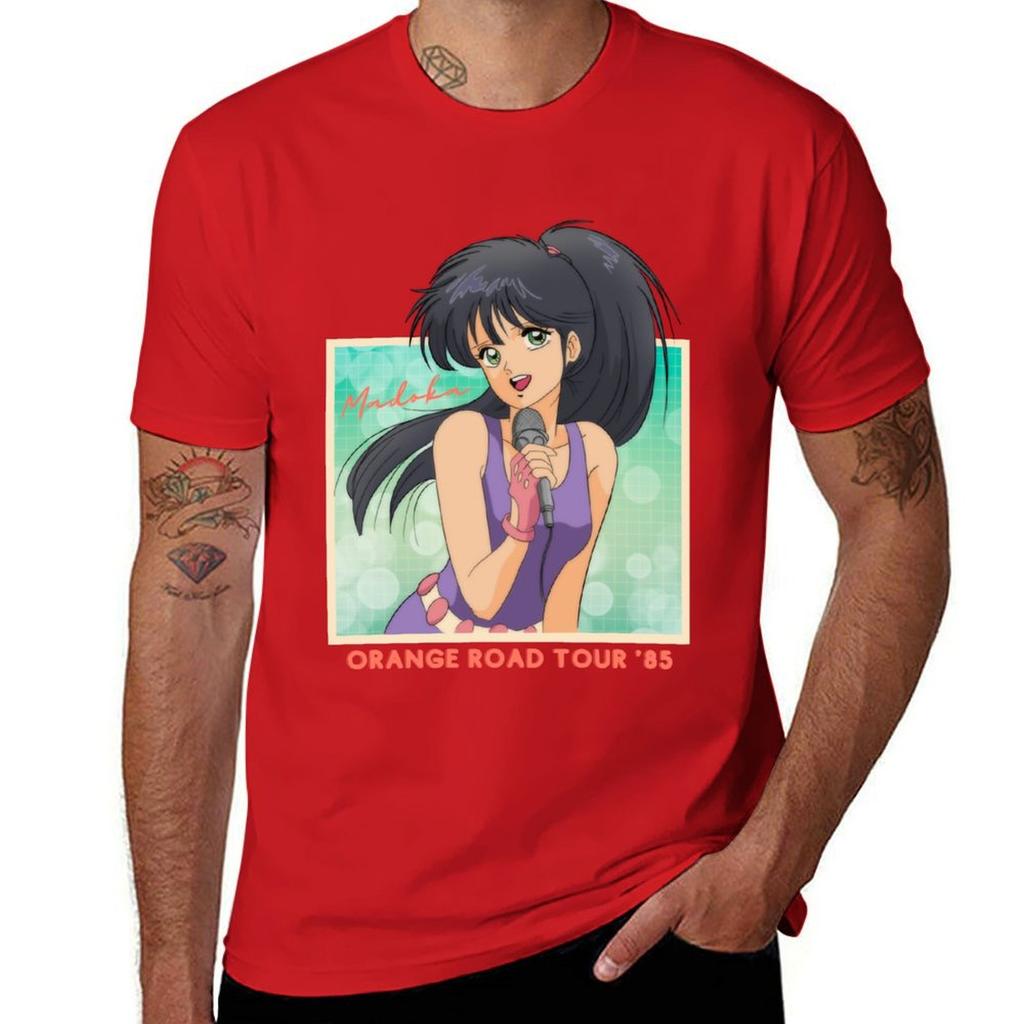 Kimagure Orange Road Madoka Ayukawa T-Shirt Customs Graphics Short Sleeve Tee Sweat Shirts, Men