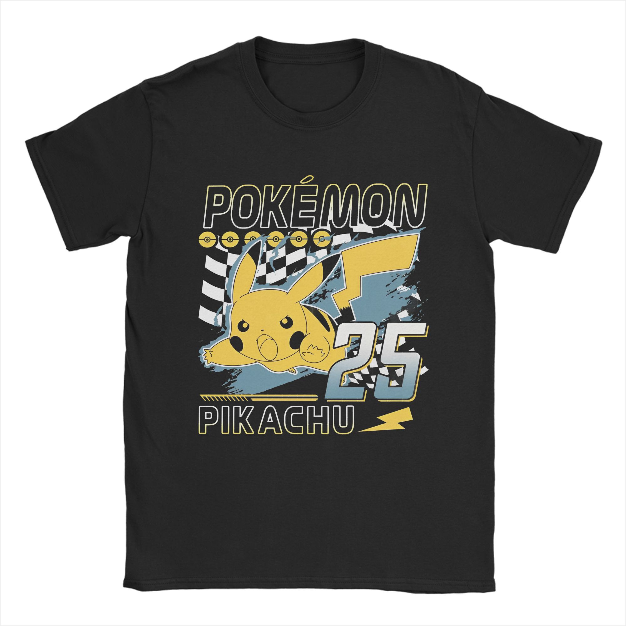 

Japanese Super Cute Pokémon Anime Printed T-shirt 2025 Summer Men s and Women s Plus Size Trend Loose Casual Short-sleeved Top S