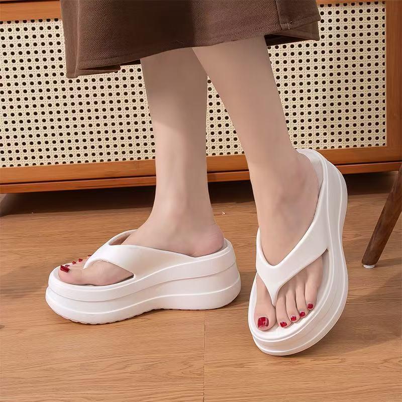 2026 Damen EVA Flip-Flops mit dicker Sohle, rutschfeste Sommer-Keilsandalen, 8 cm höhenverstellbare Mode-Sandalen