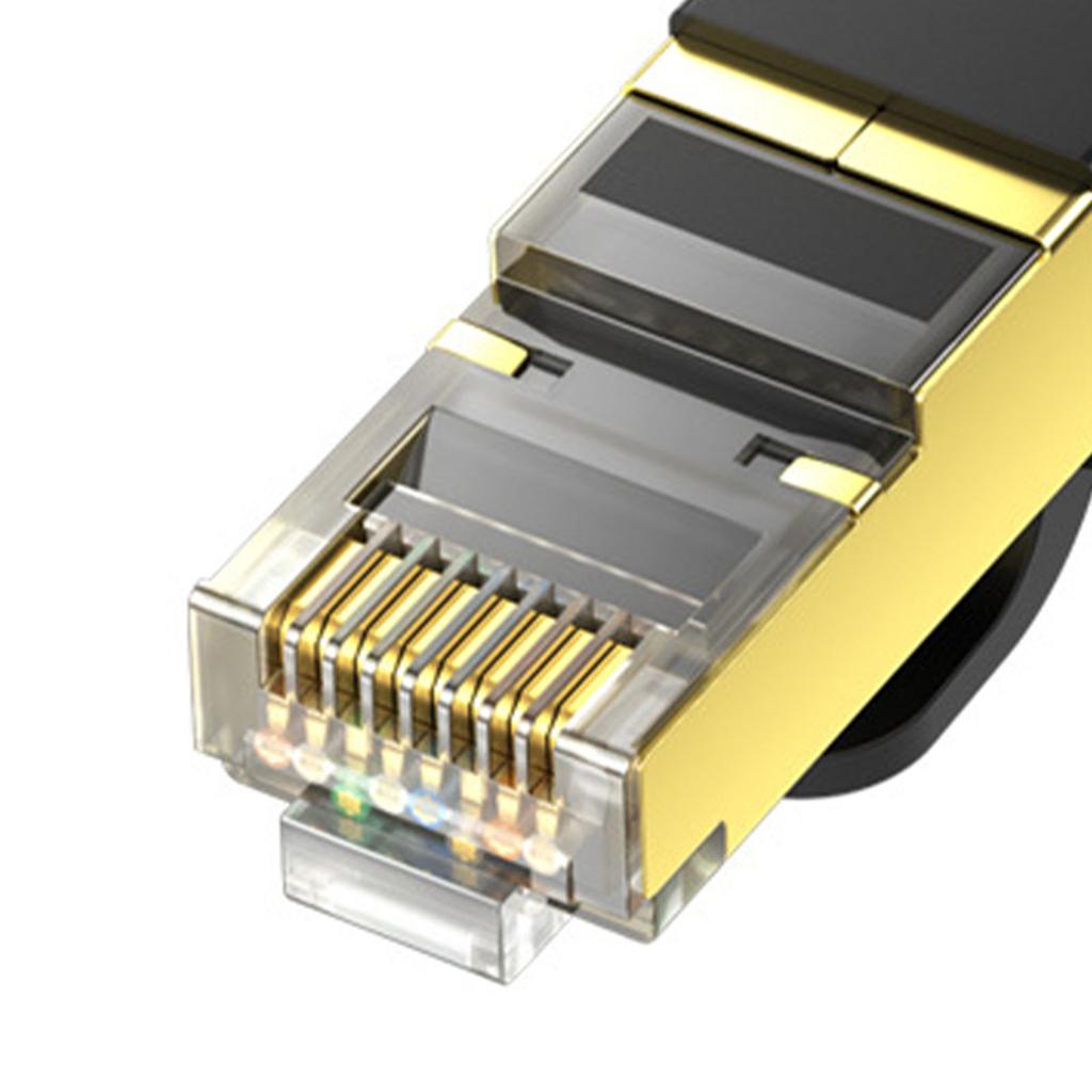 Cat 8 Ethernet Cable Double Shielded 40Gps High Speed 2000Mhz 26AWG RJ45 Connector Cat 8 Internet Cable for Laptop