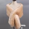 Autunno Inverno di Alta Qualità Lungo Nuovo Pelliccia Sintetica Capelli di Volpe Abito da Sposa da Sera Ispessito Scialle Grande Mantella sciarpa Sciarpa da Donna