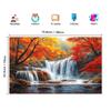 2D Flat Autumn Waterfall Backdrop for Home Decor & Photo Booth