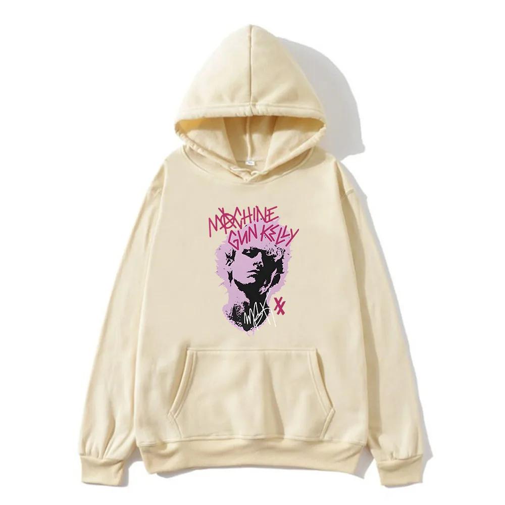 2025Mgk Langarm-Hoodie mit Kelly-Maschinengewehr-Print, Hoodie- und Pullover-Stil, XX EST Casual