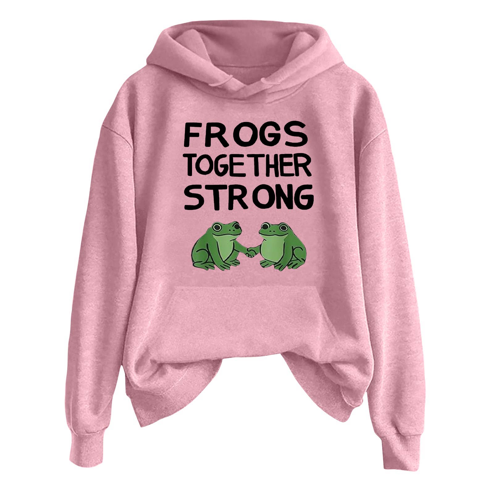 

Женская модная повседневная толстовка с длинным рукавом, принтом и круглым вырезом S розовый