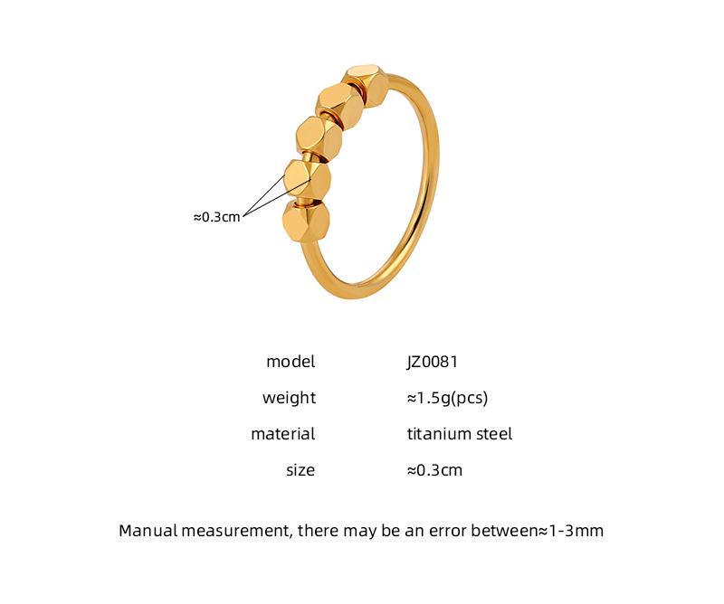 Korean Minimalist Broken Silver Square Ring: Versatile Titanium Steel Fashion Jewelry for Women