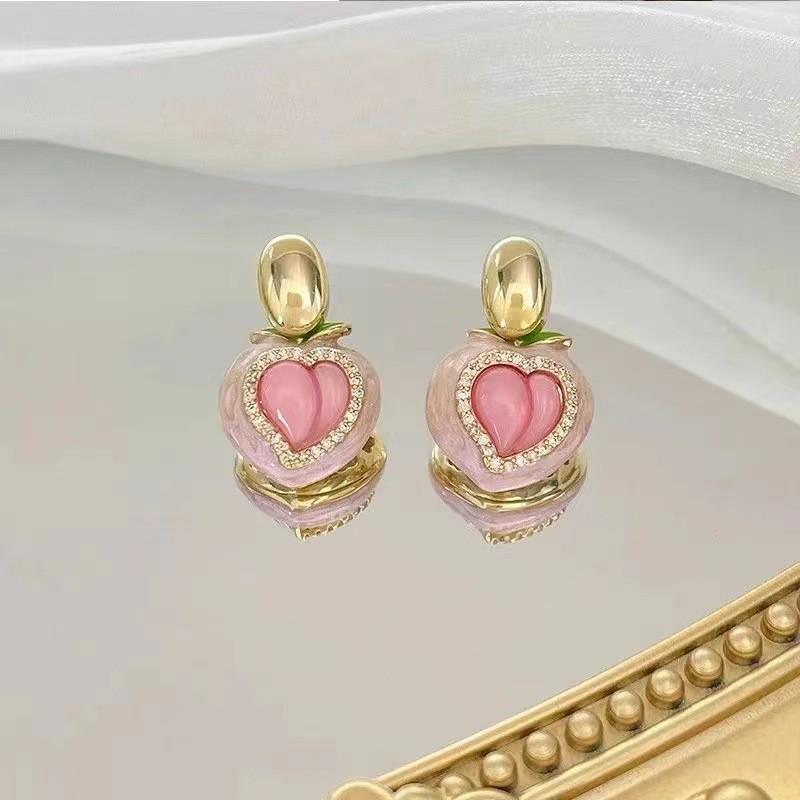 Fall in Love - Pink Zircon Butterfly Earrings: High-End, Light Luxury Design for Women (2025)