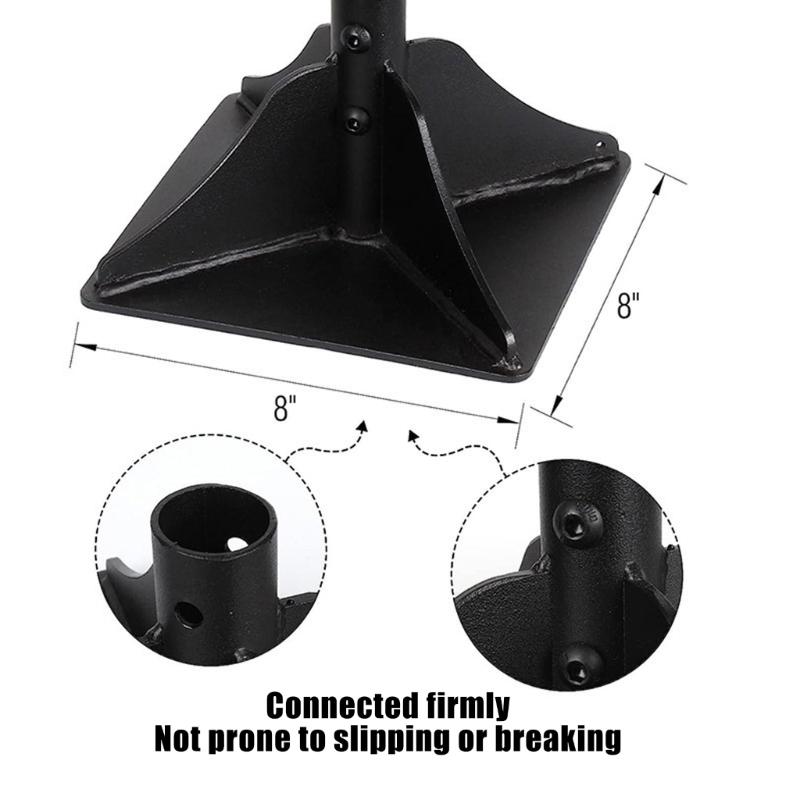Steel Manual Ground Tamper with 8''/10'' Square Head and Detachable Handle for Soil Compaction and Yard Leveling