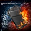 Black Fireproof Passport and ID Storage Bag Waterproof Travel Business Card and Bank Card Anti-demagnetization Clutch Bag