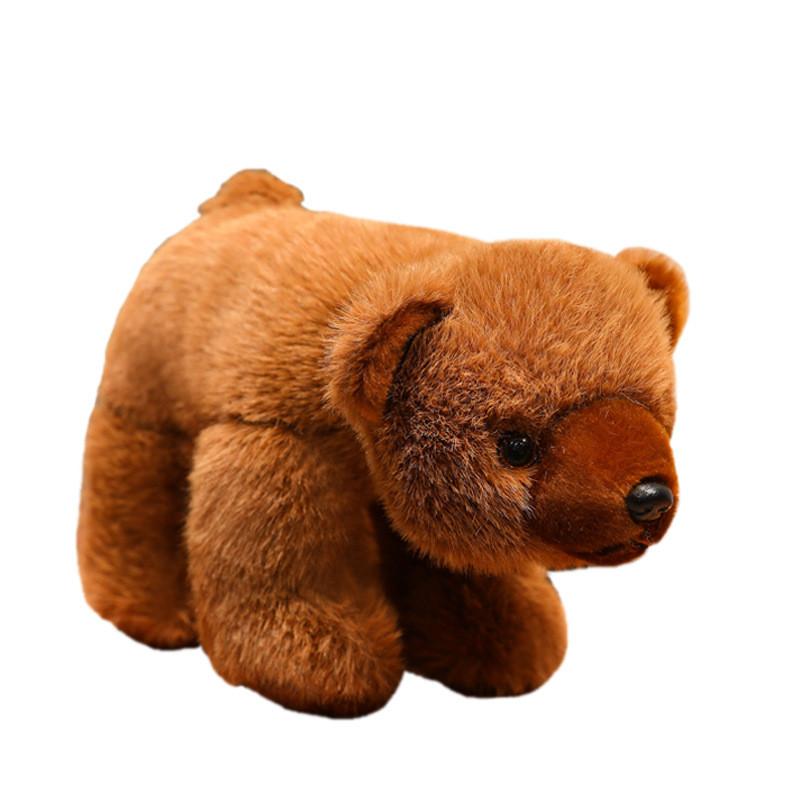 Cartoon Plush Bear Stuffed Animal With Long Pile Fur For Children Gift Giving