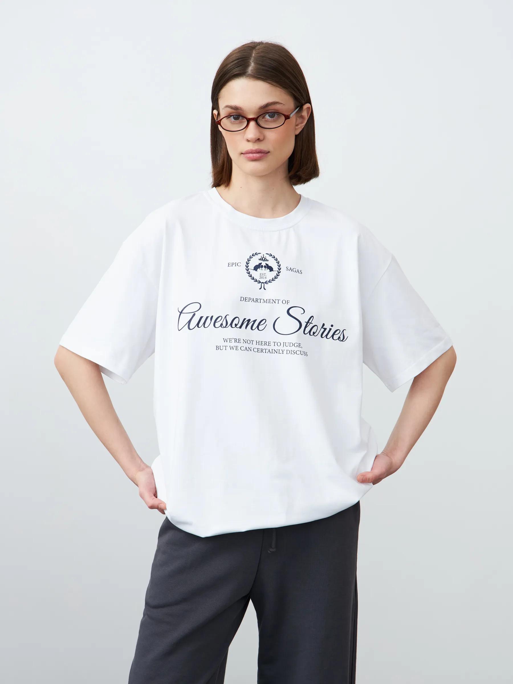 Men s oversized print T-shirt 4XL