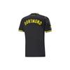 Puma Logo Print V-Neck Short Sleeve Football Shirt, Dortmund Away Fan Edition Men Tops Black 765884-02