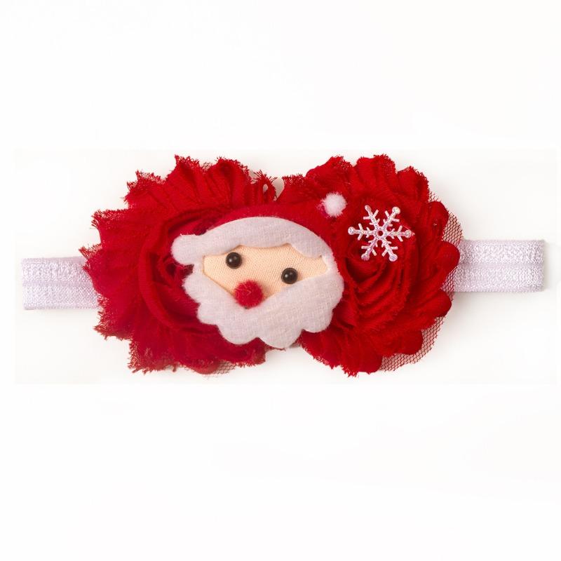 New Christmas Day, Baby Santa Flowers Headscarf Kids Dress Up Hair Accessories Baby Headband