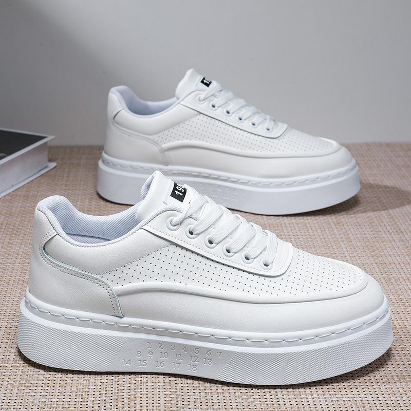 

Men s casual board shoes 25 new summer mesh breathable men s shoes little white shoes Korean version trendy platform sports trendy shoes 44