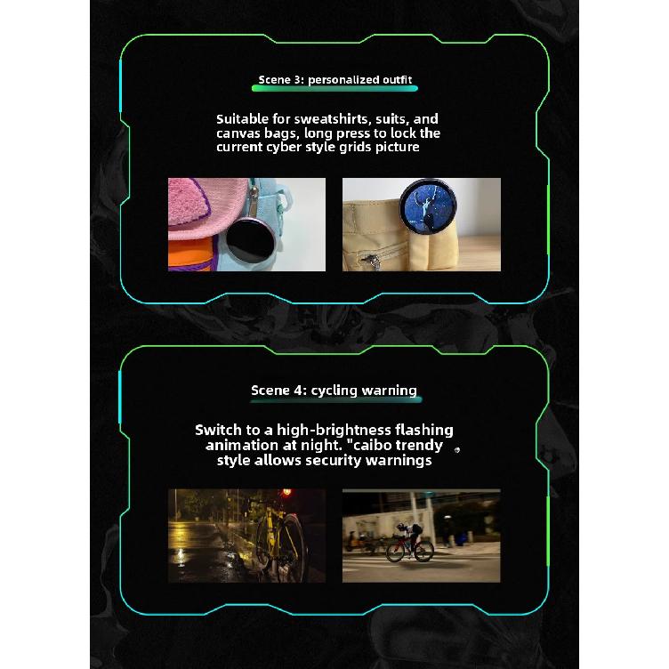 Customizable Electronic Badges Digital Led Animes Pin with Touch Control for Uploading Photos Gifs and Videos Gift for Fan P9Yb